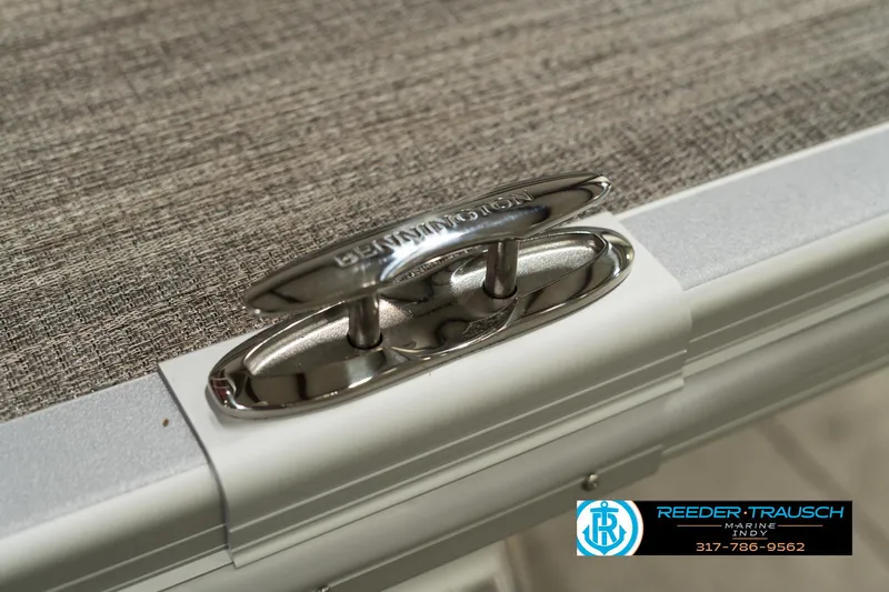 Slide: The Image of Close-up of 2025 Bennington 21 SLSE boat cleat with textured surface. - 48