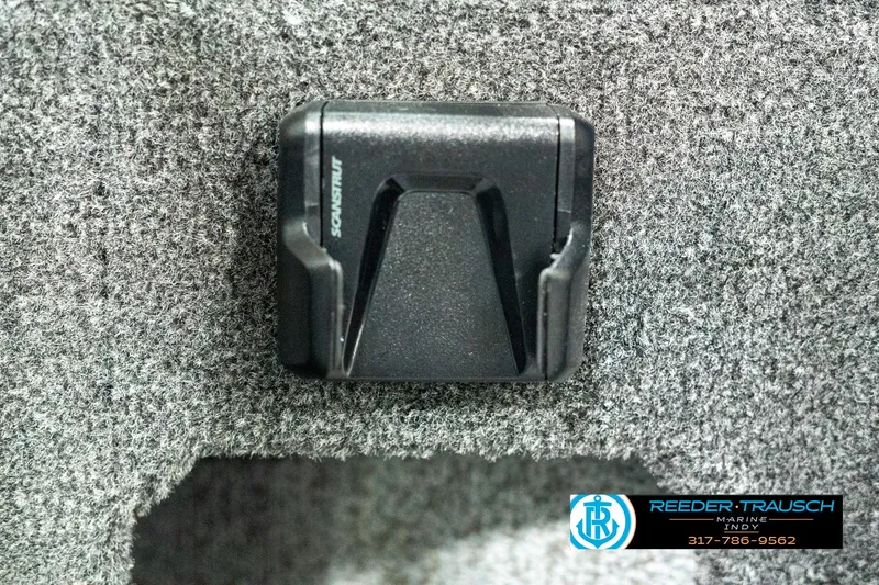 Slide: The Image of 2025 Lund 1775 Impact XS boat component with Reeder-Trausch Marine logo and contact information. - 36