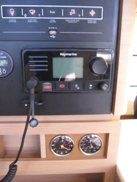 Slide: The Image of Control panel of 2021 Jeanneau Sun Odyssey 440 with Raymarine equipment. - 7