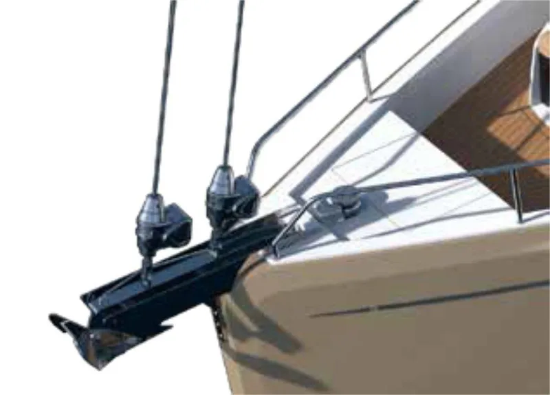 Slide: The Image of Bow of 2025 Moody 41 DS yacht with anchor and rigging details. - 12