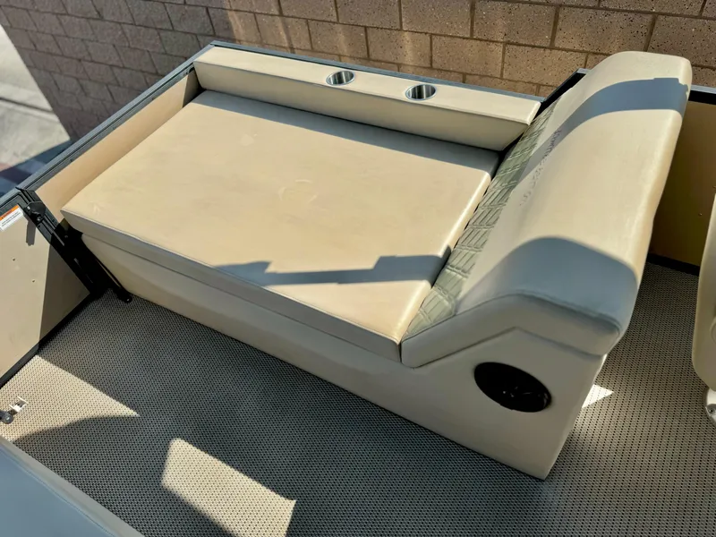 Slide: The Image of 2023 Massimo Marine P23 MAX boat seat with cup holders, beige upholstery. - 20