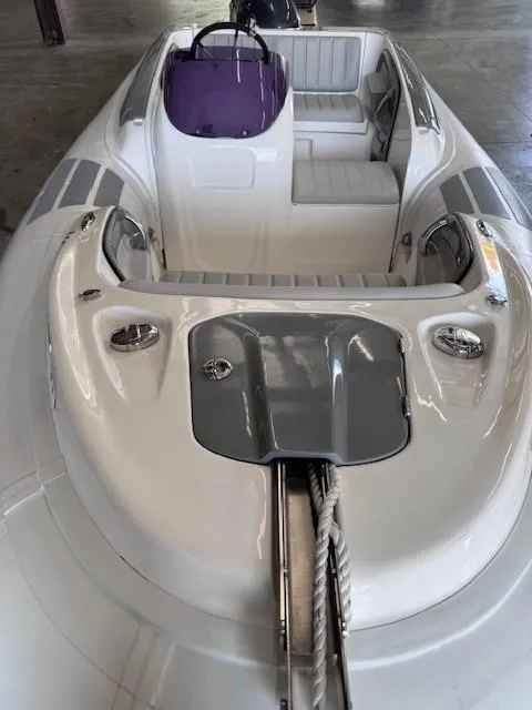 Slide: The Image of 2023 Flexboat Flex 450 interior, featuring sleek design and modern seating. - 2