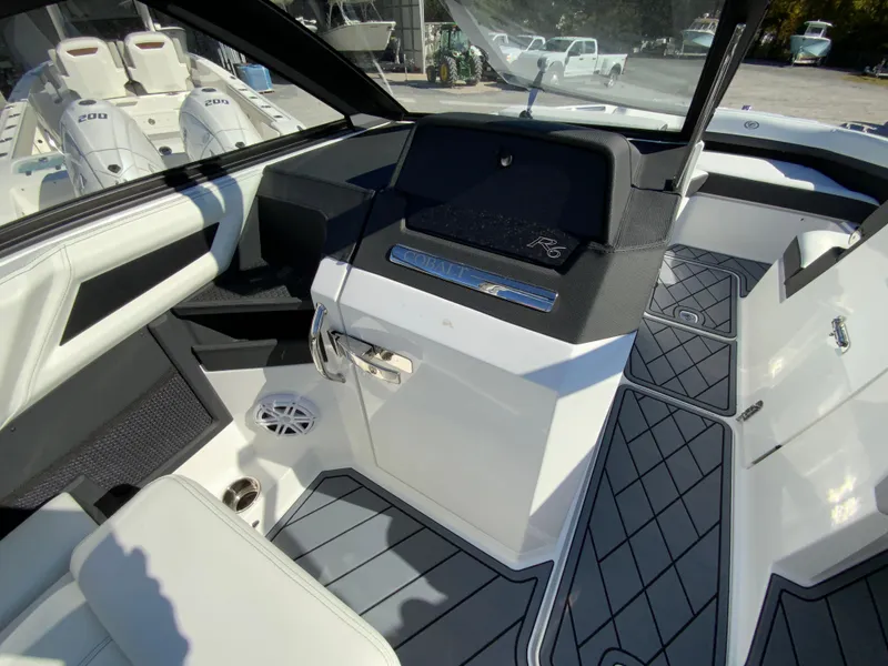 Slide: The Image of 2025 Cobalt R6 Outboard boat interior with sleek design and modern features. - 21
