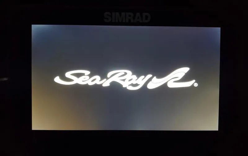 Slide: The Image of Flush mounted Simrad Touchscreen start up screen - 22