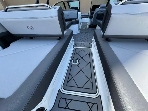Slide: The Image of 2023 Cobalt R8 Outboard boat interior with sleek seating and modern design. - 39