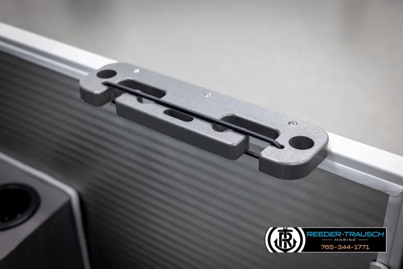 Slide: The Image of 2025 Bennington 21 SFSE boat accessory detail with Reeder-Trausch Marine branding. - 41