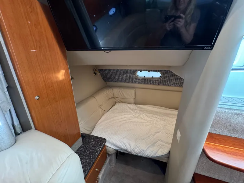 Slide: The Image of Interior of 2004 Formula 37 Performance Cruiser with cozy bed and TV. - 27
