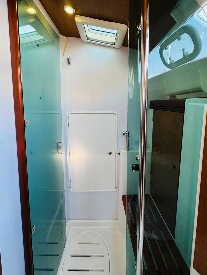 Slide: The Image of Interior shower of 2007 Jeanneau Sun Odyssey 36i yacht with modern design. - 48