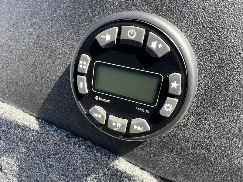 Slide: The Image of 2024 Princecraft Holiday 162 DLX WS MAX boat stereo system with Bluetooth controls. - 18