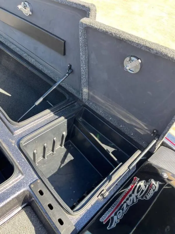 Slide: The Image of Close-up of 2020 Blazer 625 Pro Elite outboard motor with red and black design. - 31