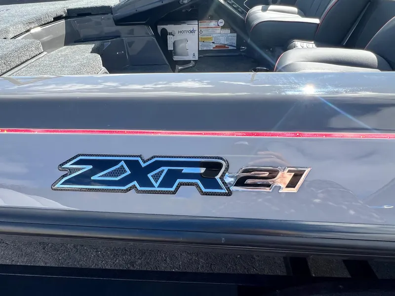 Slide: The Image of 2025 Skeeter ZXR 21 boat interior with logo detail. - 17