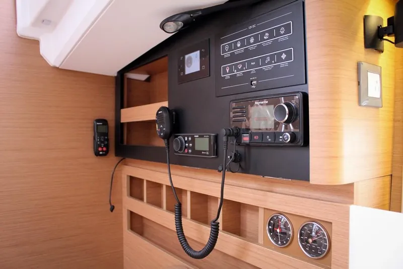 Slide: The Image of Control panel of 2025 Jeanneau Sun Odyssey 440 yacht interior. - 6