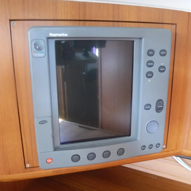 Slide: The Image of Raymarine navigation display on 2001 X-Yachts X-412 Mk III sailboat. - 45