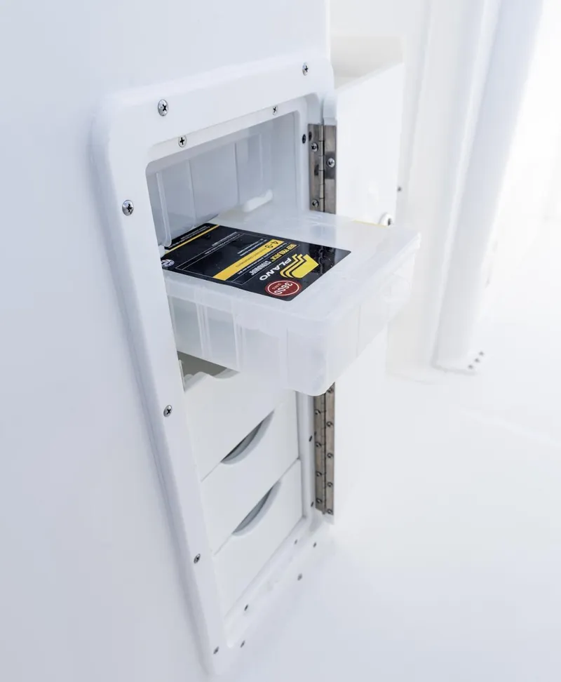 Slide: The Image of 2025 Sea Hunt Gamefish 30 storage compartment with tackle box. - 12