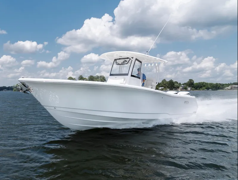 Slide: The Image of 2025 Sea Hunt Gamefish 30 with Coffin Box cruising on a sunny day. - 5