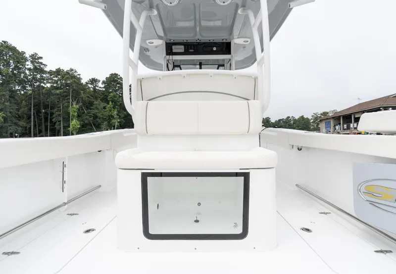 Slide: The Image of 2025 Sea Hunt Gamefish 30 Forward Seating, spacious deck view, white interior. - 4
