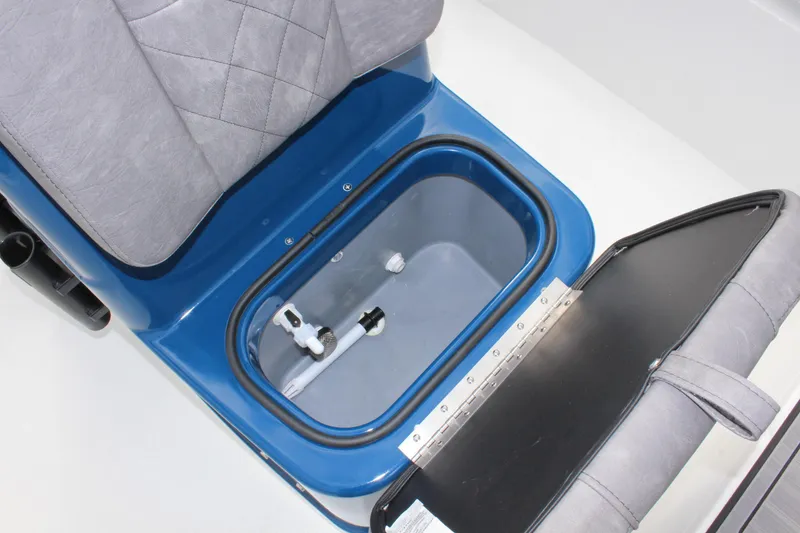 Slide: The Image of Avid 19 FSX 2025 boat seat with built-in storage compartment. - 37