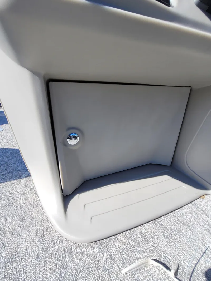 Slide: The Image of 2025 Trifecta 24ULLET275 storage compartment with a sleek, modern design and secure latch. - 12