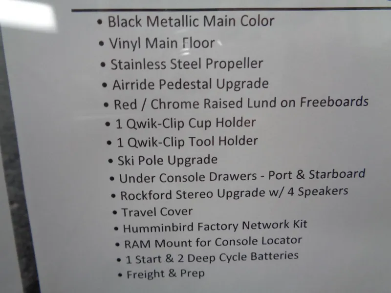 Slide: The Image of Lund 1875 Impact XS Sport 2025 features list with upgrades and accessories. - 32