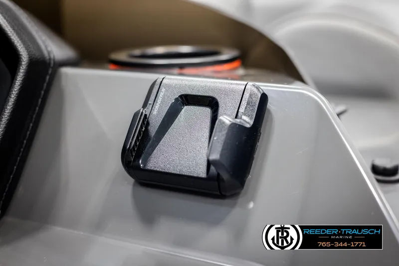 Slide: The Image of Close-up of 2025 Bennington 21 SLSE boat dashboard detail with logo. - 33