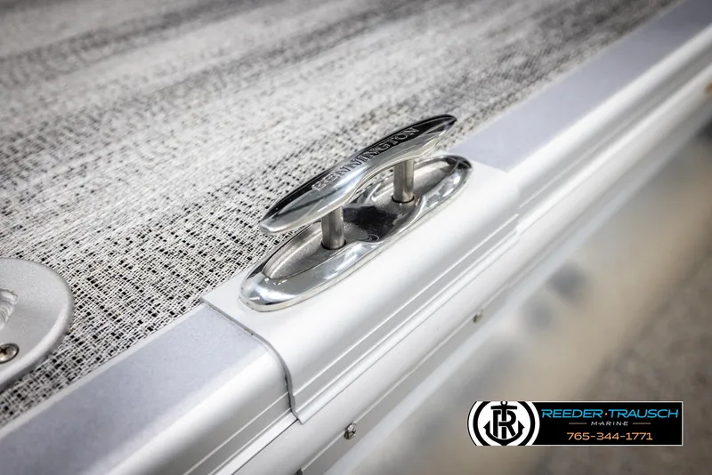 Slide: The Image of 2025 Bennington 21 SLSE boat cleat detail with textured surface. - 48