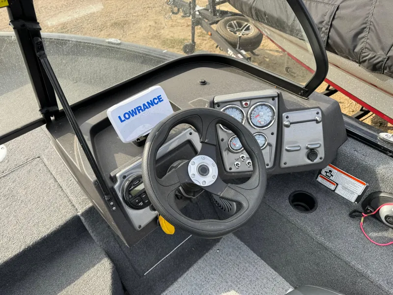 Slide: The Image of 2022 Tracker Pro Guide V-175 WT boat dashboard with Lowrance navigation system. - 10