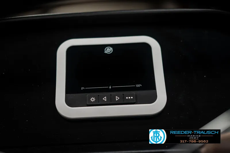 Slide: The Image of Bennington 168SF 2025 control panel with digital display and buttons. - 34