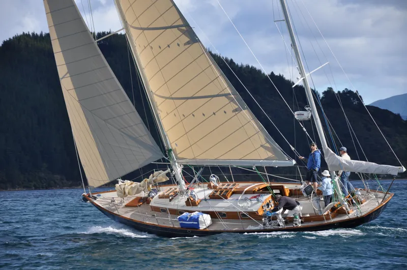 Slide: The Image of Sailing yacht Sparkman & Stephens S&S 45, 2010 model, cruising on open water. - 4