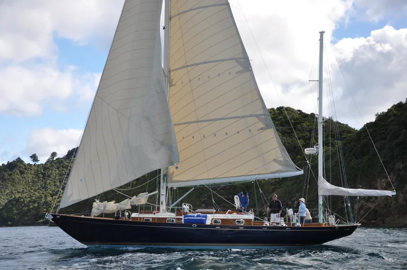 Slide: The Image of Sailing yacht Sparkman & Stephens S&S 45, 2010 model, cruising on open water. - 7