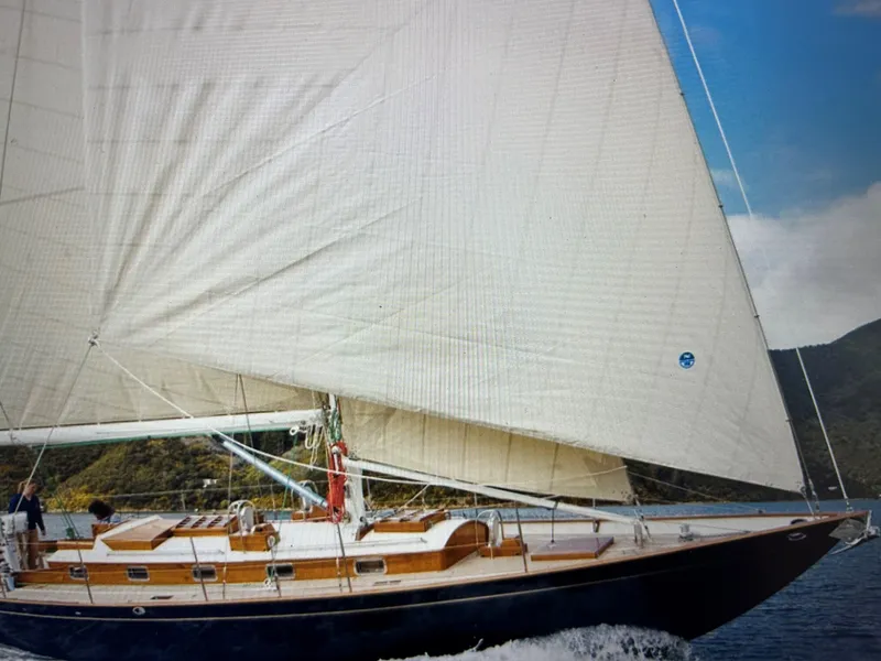 Slide: The Image of Sailing yacht Sparkman & Stephens S&S 45, 2010 model, cruising on open water. - 8