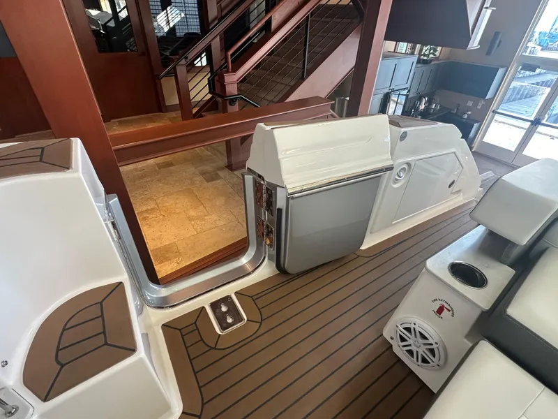 Slide: The Image of Interior view of 2022 Tiara Yachts 43 LE, featuring sleek design and modern amenities. - 12