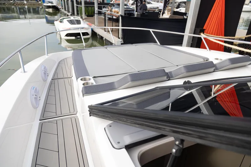 Slide: The Image of 2025 NHD 315 Open Deck boat with sleek design and spacious deck. - 37