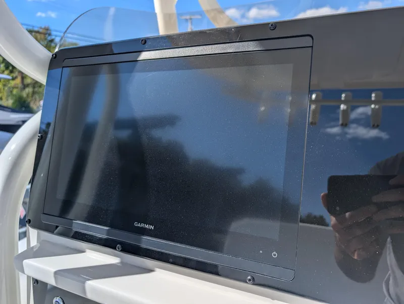 Slide: The Image of Garmin display on 2025 Skeeter SX 2550 Family boat dashboard. - 16