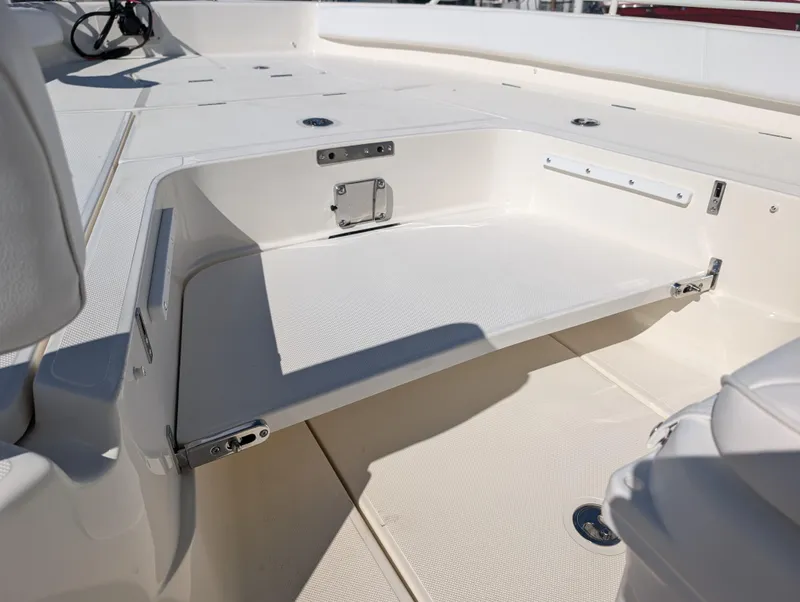 Slide: The Image of 2025 Skeeter SX 2550 Family boat storage compartment, open and spacious design. - 28