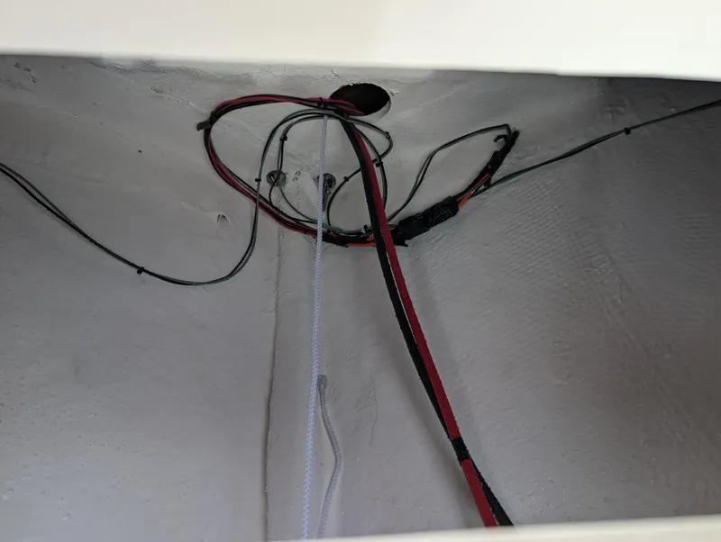 Slide: The Image of Wiring inside 2025 Skeeter SX 2350 boat hull, showcasing electrical setup. - 24
