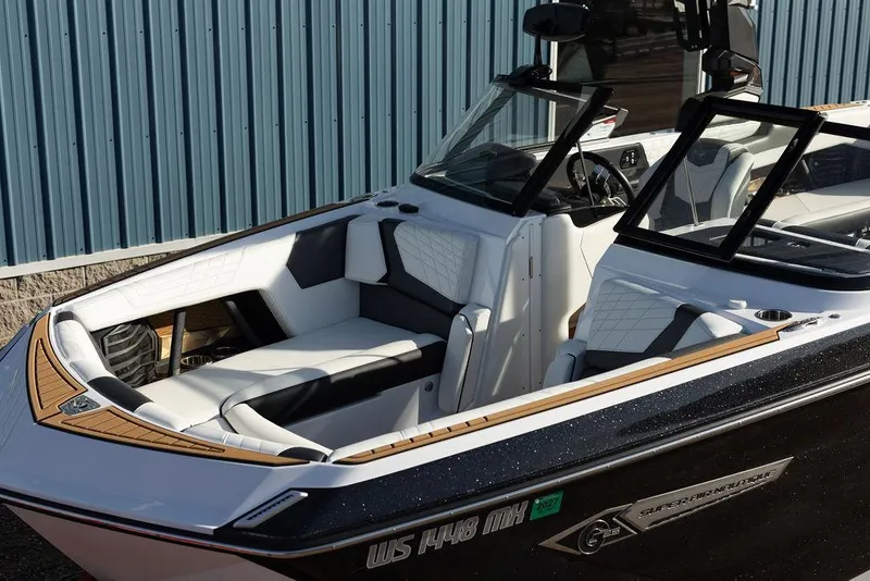 Slide: The Image of 2022 Nautique Super Air Nautique G25 boat with sleek interior design. - 3