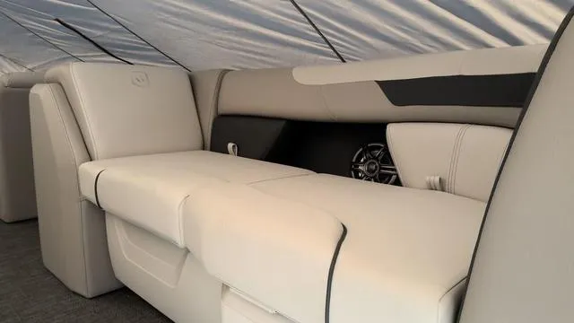Slide: The Image of Interior of 2025 Godfrey Pontoons Sweetwater 2086 CSE with luxurious seating. - 3