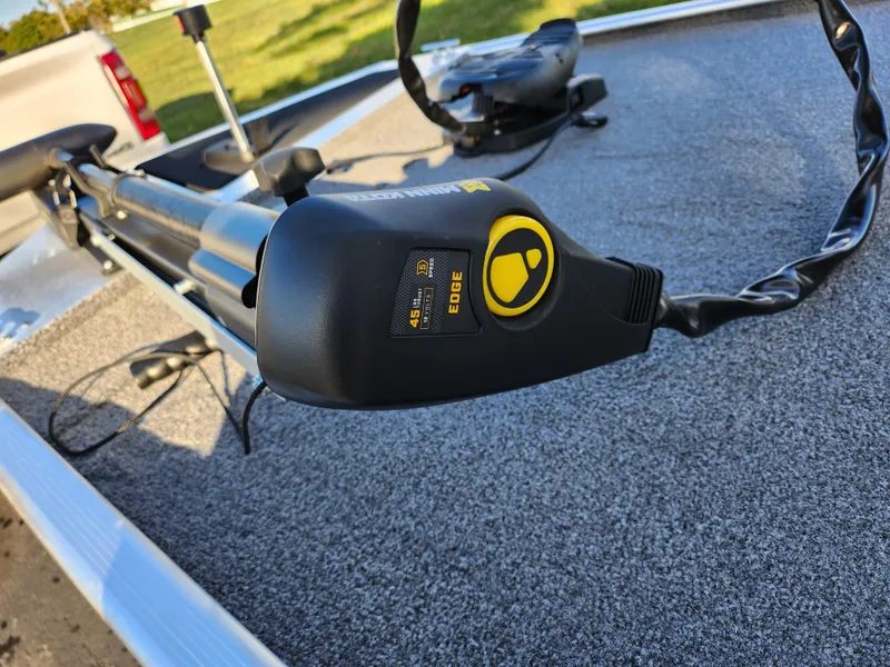 Slide: The Image of 2020 Tracker Bass Tracker Classic XL boat with trolling motor on deck. - 6