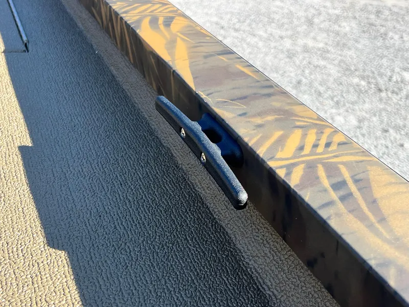 Slide: The Image of 2025 G3 Sportsman 1610 Vinyl boat cleat with camouflage pattern. - 29