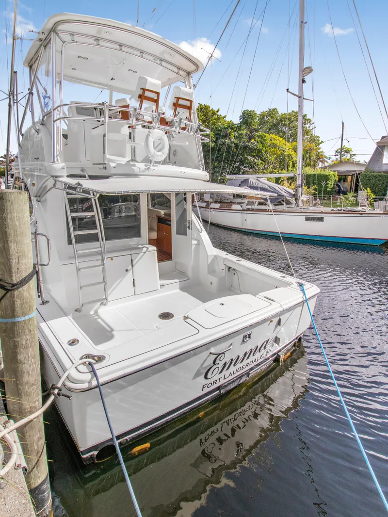 Slide: The Image of 2008 Tiara Yachts 3900 Convertible docked in marina. - 22