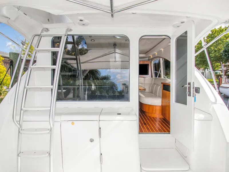 Slide: The Image of 2008 Tiara Yachts 3900 Convertible interior with sleek design and modern amenities. - 45