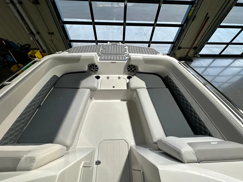 Slide: The Image of 2025 Starcraft SVX 211 IO boat interior with spacious seating and modern design. - 3