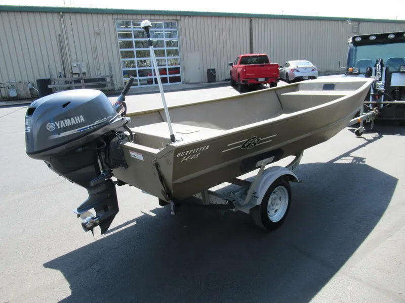 Slide: The Image of 2012 G3 1448 WOF boat with Yamaha motor on trailer. - 3