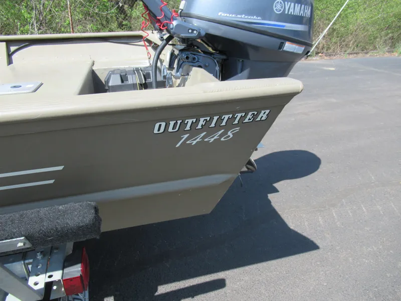 Slide: The Image of 2012 G3 Outfitter 1448 boat with Yamaha outboard motor. - 9