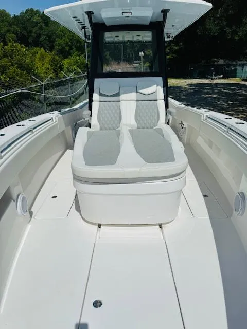 Slide: The Image of 2022 Invincible 36 Open Fisherman boat with spacious seating and sleek design. - 19