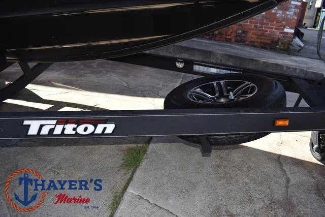 Slide: The Image of 2024 Triton 206 Allure boat trailer at Thayer's Marine. - 6