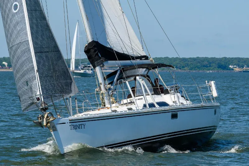 The Image of Sailing yacht Hylas 46 from 1997 navigating on open water. - 0