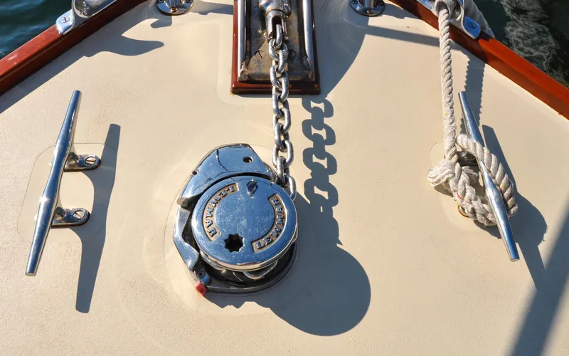 Slide: The Image of Bunker and Ellis - Aleria - Fore Deck - Electric Windlass - 22