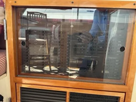Slide: The Image of Electrical panel inside a 2003 Hinckley Talaria 44 FB yacht. - 12