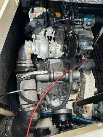 Slide: The Image of Engine compartment of a 2003 Hinckley Talaria 44 FB boat. - 32